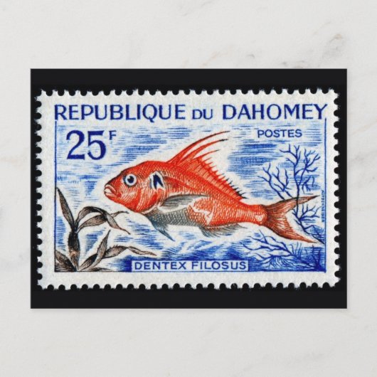 Vintage Briefmarke Postkarte (Vorderseite)