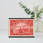 Vintage Briefmarke Postkarte (Stehend Vorderseite)