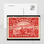 Vintage Briefmarke Postkarte (Vorne/Hinten)