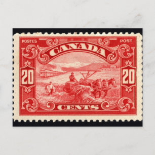 Vintage Briefmarke Postkarte