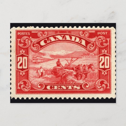 Vintage Briefmarke Postkarte (Vorderseite)