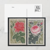 Vintage Briefmarke Postkarte (Vorne/Hinten)