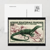 Vintage Briefmarke Postkarte (Vorne/Hinten)