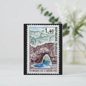 Vintage Briefmarke Postkarte (Stehend Vorderseite)