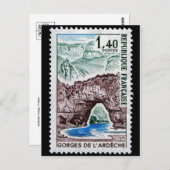 Vintage Briefmarke Postkarte (Vorne/Hinten)