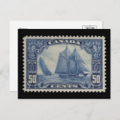 Vintage Briefmarke Postkarte (Vorne/Hinten)