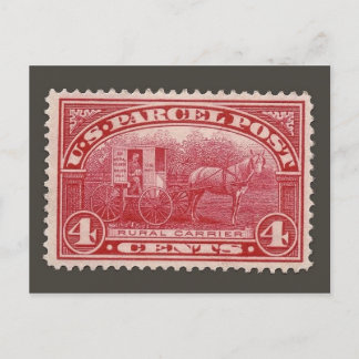 Vintage Briefmarke Postkarte