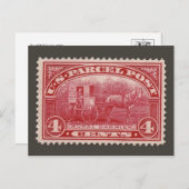 Vintage Briefmarke Postkarte (Vorne/Hinten)