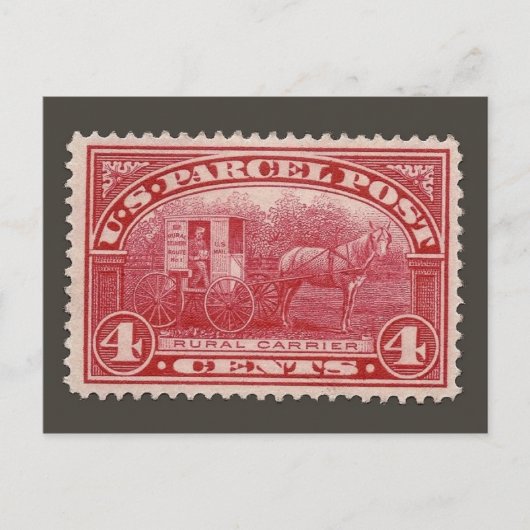 Vintage Briefmarke Postkarte (Vorderseite)