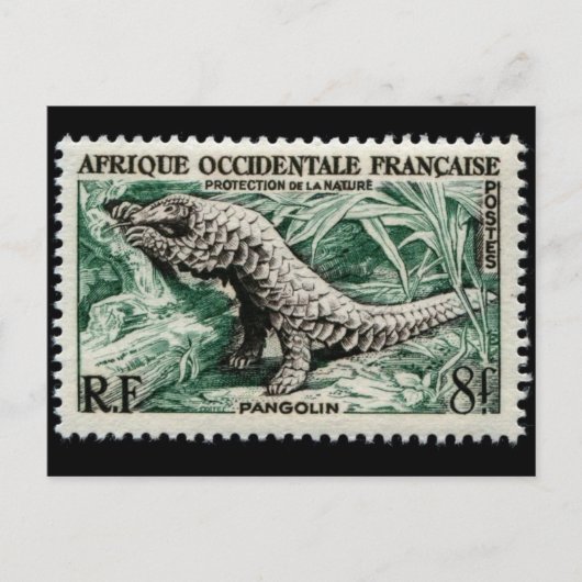 Vintage Briefmarke Postkarte (Vorderseite)