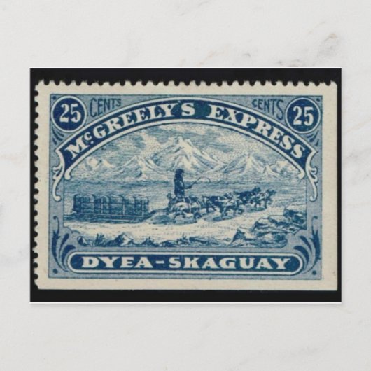 Vintage Briefmarke Postkarte (Vorderseite)
