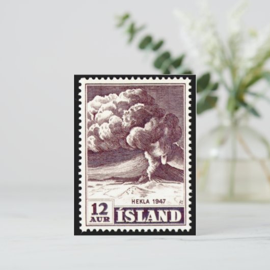 Vintage Briefmarke Postkarte (Stehend Vorderseite)