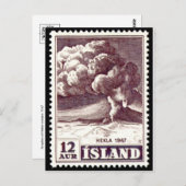 Vintage Briefmarke Postkarte (Vorne/Hinten)