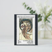 Vintage Briefmarke Postkarte (Stehend Vorderseite)