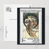 Vintage Briefmarke Postkarte (Vorne/Hinten)