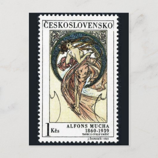 Vintage Briefmarke Postkarte (Vorderseite)