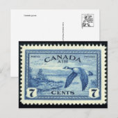 Vintage Briefmarke Postkarte (Vorne/Hinten)