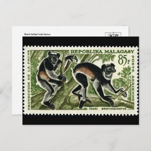 Vintage Briefmarke Postkarte (Vorne/Hinten)