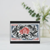 Vintage Briefmarke Postkarte (Stehend Vorderseite)