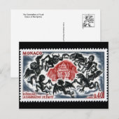 Vintage Briefmarke Postkarte (Vorne/Hinten)