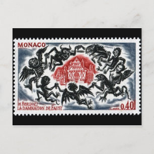 Vintage Briefmarke Postkarte