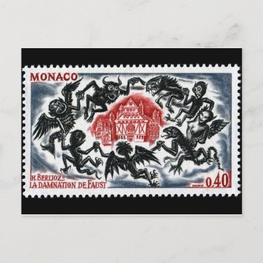 Vintage Briefmarke Postkarte (Vorderseite)