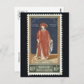 Vintage Briefmarke Postkarte (Vorne/Hinten)