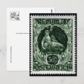 Vintage Briefmarke Postkarte (Vorne/Hinten)