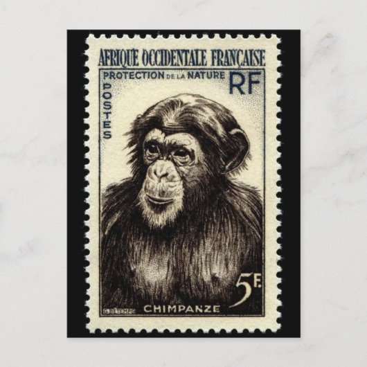 Vintage Briefmarke Postkarte (Vorderseite)