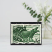 Vintage Briefmarke Postkarte (Stehend Vorderseite)