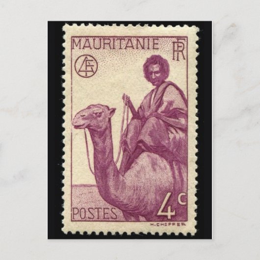 Vintage Briefmarke Postkarte (Vorderseite)