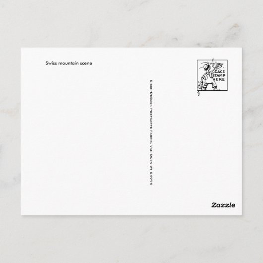 Vintage Briefmarke Postkarte (Rückseite)