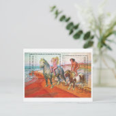 Vintage Briefmarke Postkarte (Stehend Vorderseite)