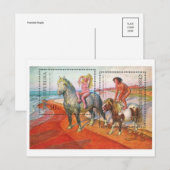 Vintage Briefmarke Postkarte (Vorne/Hinten)