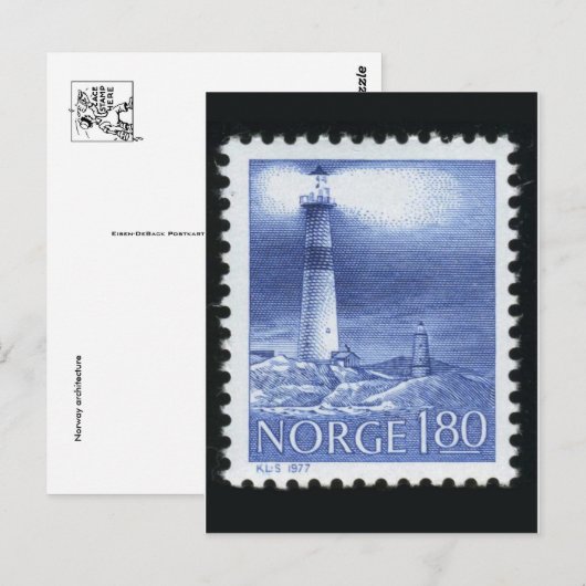 Vintage Briefmarke Postkarte (Vorne/Hinten)