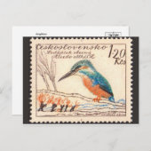 Vintage Briefmarke Postkarte (Vorne/Hinten)