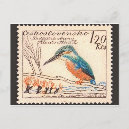 Vintage Briefmarke Postkarte (Vorderseite)