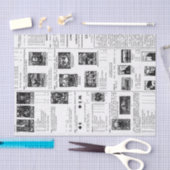 Vintage Briefmarke Seidenpapier (Handwerk)