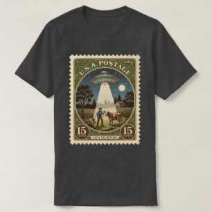 VINTAGE BRIEFMARKE UFO T-Shirt