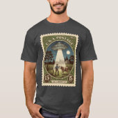 VINTAGE BRIEFMARKE UFO T-Shirt (Vorderseite)