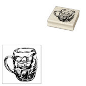 Vintage Briefmarke von Dimpled Pint Beer Tasse Gummistempel (Stempel)