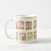 Vintage Briefmarken Kaffeetasse (Links)