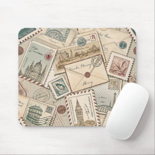 Vintage-Briefmarken-Mauspad Mousepad