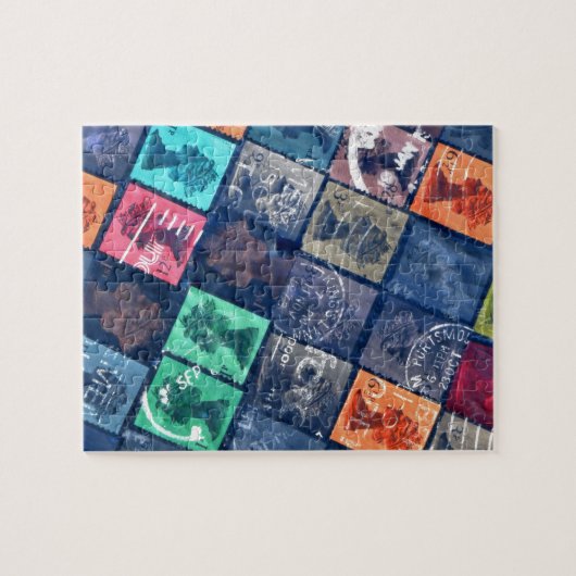 Vintage Briefmarken Puzzle (Horizontal)