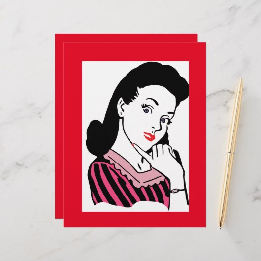 Vintage-Briefpapier Briefbogen (Vorderseite/Rückseite Beispiel)