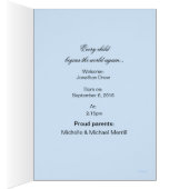 Vintage Briefpresse Storchenknabe Geburtsankündigu (Innen (Rechts))