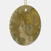 Vintage Brigid Celtic Fire Goddess Keramik Ornament (Rechts)