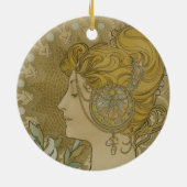 Vintage Brigid Celtic Fire Goddess Keramik Ornament (Hinten)