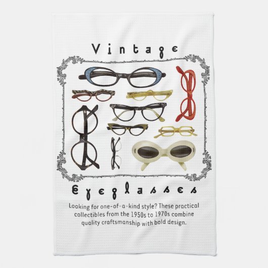 Vintage Brille 01 Handtuch (Vertikal)