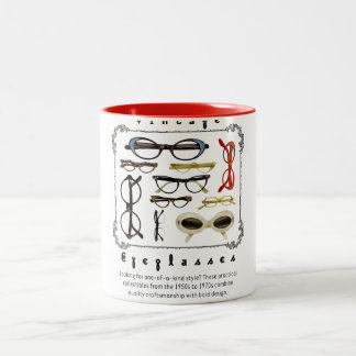 Vintage Brille 01 Zweifarbige Tasse
